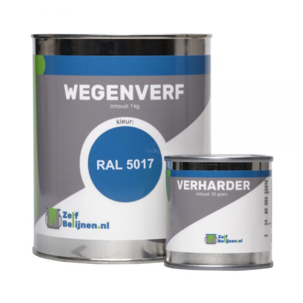 Blauwe wegenverf