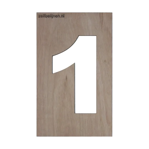 Belijningsmal - Cijfer 0 - 9 in Arial Black - Afbeelding 2